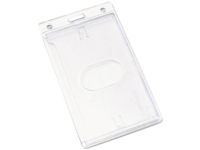 Advantus Frosted Rigid Badge Holders, Vertical, 2-1/8 x 3-3/8 Inch Insert Size, 25-Count (76076)