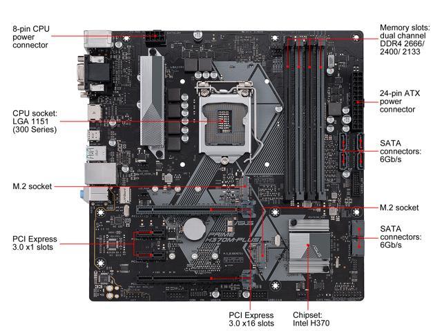 NeweggBusiness - ASUS Prime H370M-Plus/CSM LGA 1151 (300 Series 