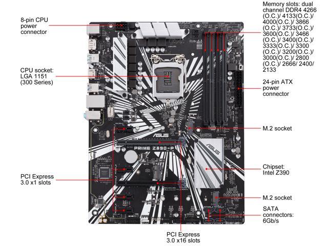 NeweggBusiness - ASUS Prime Z390-P LGA 1151 (300 Series) Intel 