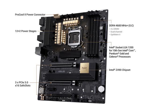 NeweggBusiness - ASUS ProART Z490-CREATOR 10G LGA 1200 Intel Z490