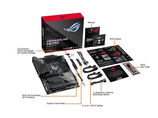 Neweggbusiness Asus Rog Maximus Xiii Hero Wifi 6e Z590 Lga 10 Intel 11th 10th Gen Atx Gaming Motherboard Pcie 4 0 14 2 Power Stages Ddr4 5333 Dual 2 5gb Lan Thunderbolt 4 Onboard Bluetooth