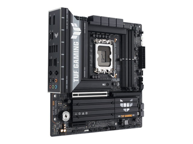 NeweggBusiness - ASUS TUF GAMING B860M-PLUS WIFI B860 LGA 1851 mATX motherboard, Intel Core Ultra Series 2 Ready, AI PC, 12+1+2+1 80A stages, DDR5 ,PCIe 5.0, 3x M.2, Wi-Fi 7, 2.5G LAN,