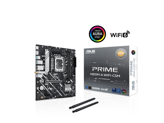NeweggBusiness - ASUS PRIME H810M-A WIFI-CSM Intel H810 LGA 1851
