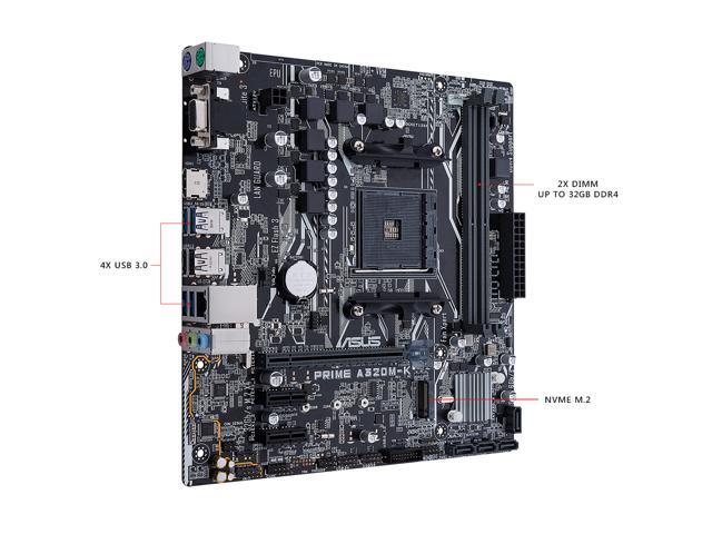 NeweggBusiness - ASUS Prime A320M-K AMD Ryzen AM4 DDR4 HDMI VGA M