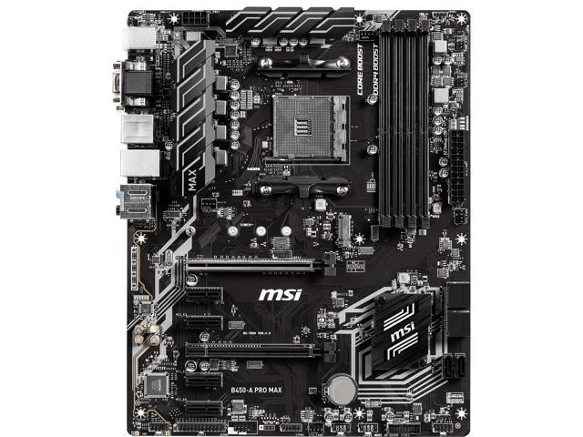 NeweggBusiness - MSI PRO B450-A PRO MAX AM4 AMD B450 SATA 6Gb/s