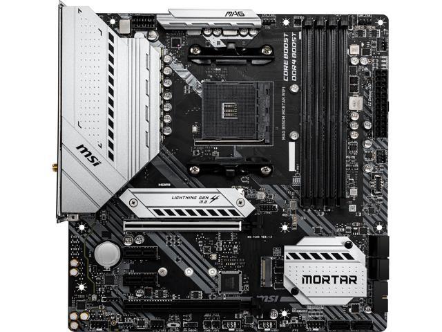 MSI MAG B550M MORTAR WIFI AM4 Micro ATX AMD Motherboard ...