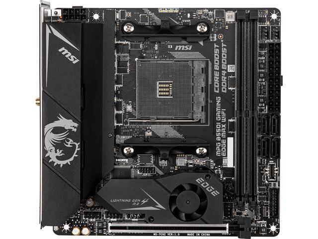 MSI MPG B550I GAMING EDGE MAX WIFI AM4 Mini ITX AMD Motherboard