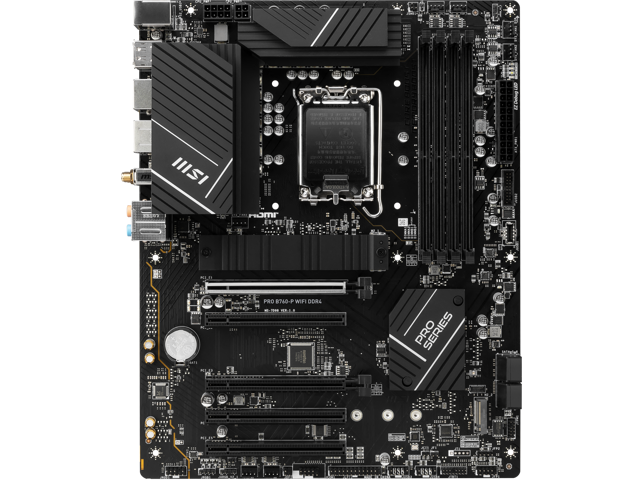 MSI PRO B760-P WIFI DDR4 LGA 1700 (l12th&13th Gen), SATA 6Gb/s motherboard,  WiFi 6,Intel 2.5Gb LAN,2xM.2 Slots 