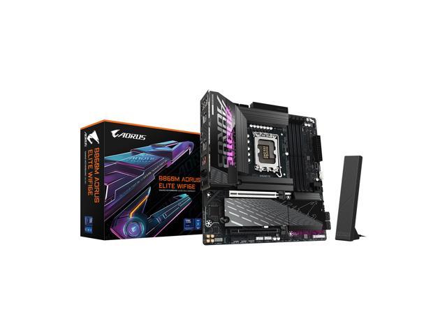 GIGABYTE B860M AORUS ELITE WIFI6E Intel Core Ultra (Series 2) LGA 1851 Motherboard, mATX, DDR5, 3x M.2, PCIe 5.0, USB-C, ...