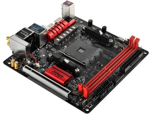 NeweggBusiness ASRock Fatal1ty AB350 Gaming-ITX/ac AM4 AMD Promontory B350 SATA 6Gb/s USB 3.1 HDMI Mini ITX AMD Motherboard
