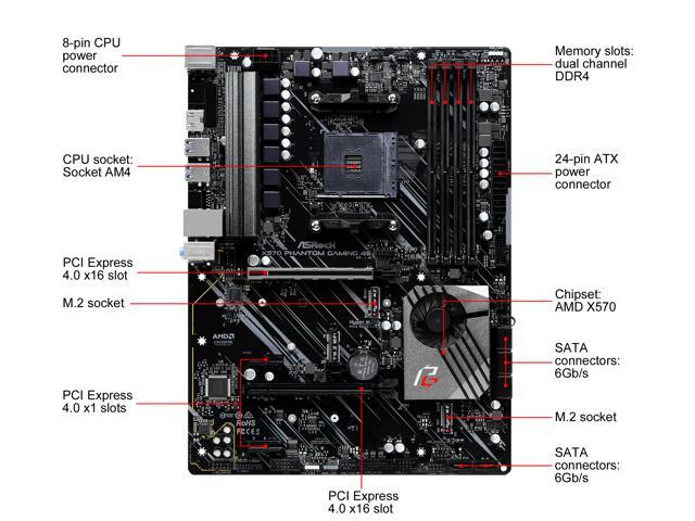 NeweggBusiness - ASRock X570 Phantom Gaming 4S AM4 AMD X570 ATX