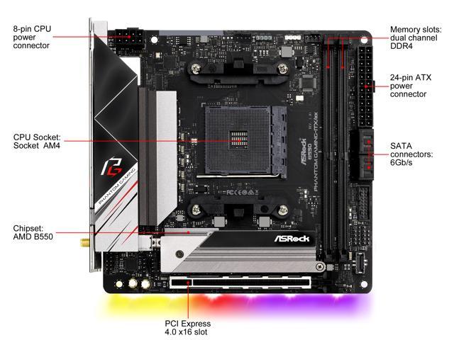 ASRock B550 Phantom Gaming-ITX/ax Socket AM4 - Placa Base