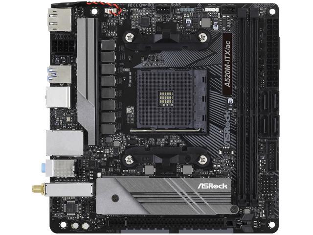 NeweggBusiness - ASRock A520M-ITX/AC AM4 AMD A520 SATA 6Gb/s Mini ITX AMD  Motherboard