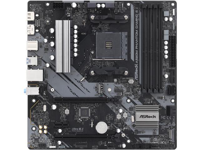 NeweggBusiness ASRock A520M PHANTOM GAMING 4 AM4 AMD A520 SATA