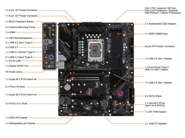 NeweggBusiness - Open Box: ASRock Z690 PG Riptide LGA 1700 Intel