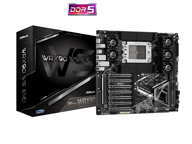 NeweggBusiness - ASRock WRX90 WS EVO SATA 6Gb/s DDR5 AMD Ryzen