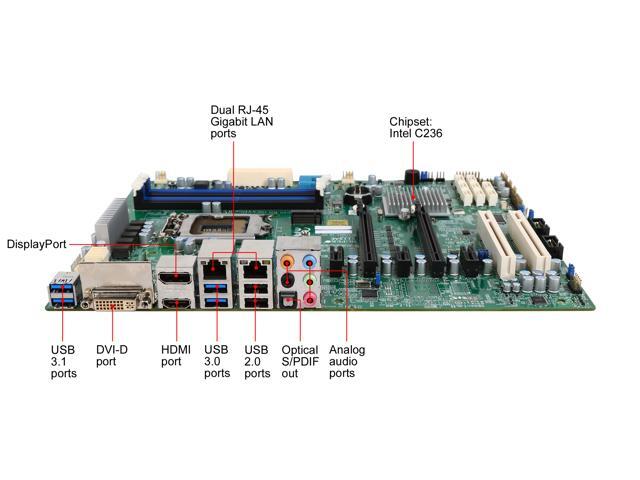Supermicro X11SAE : LGA1151 C236 DDR4 Dual LAN ATX + IO-Shield Supermicro X11SAE : LGA1151 C236 DDR4 Dual LAN ATX + IO-Shield