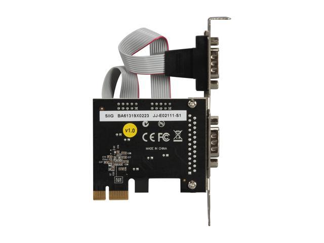 JJ-E02111-S1 SIIG 2-Port RS232 Serial Adapter IO Card PCIe with 16950 UART 