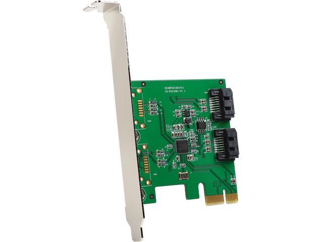 SYBA SI-PEX40094 PCI Express Low Profile Ready SATA III 2 Internal 6 Gbps Ports PCI-e Controller Card