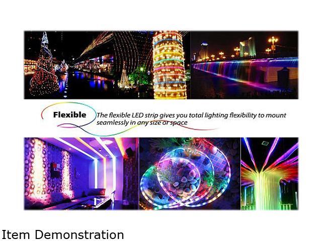 164ft (5m) Dreamy RGB Color Chasing LED Strip Light Kit: Waterproof Flexible Chasing LED Light Strip + RGB Controller + 24-key IR Remote +