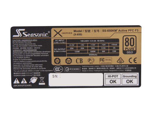 NeweggBusiness - SeaSonic X Series X650 Gold (SS-650KM