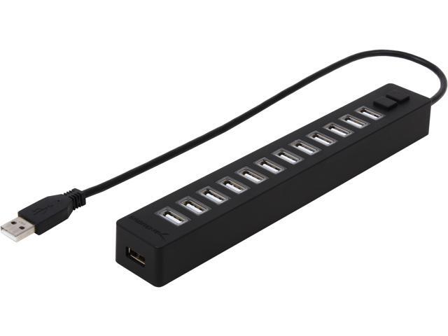 Sabrent 13 Port High Speed USB 20 Hub with Power Adapter and 2 Control Switches (HB-U14P)