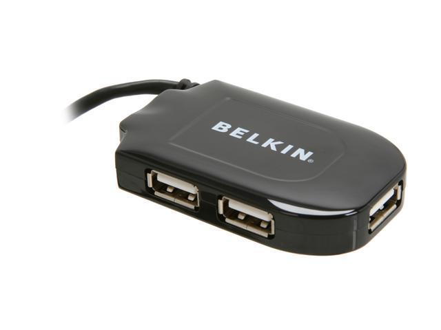 BELKIN F5U045P USB 1.1 4-PORT BLACK POCKET HUB - Newegg.com