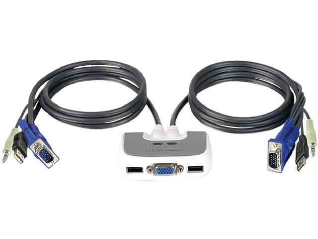 IOGEAR - GCS72U - 2-Port USB Cable KVM Switch with Audio and Mic