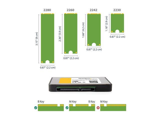 Startech M.2 SATA SSD till 2.5 SATA-adapter