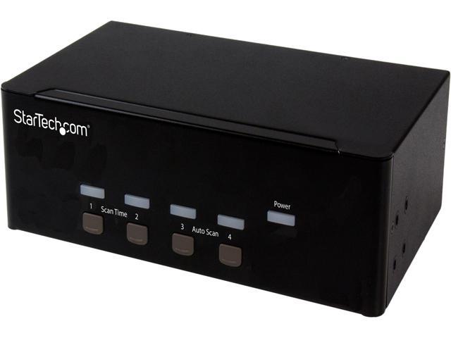 StarTechcom 4-port KVM Switch with Dual VGA and 2-port USB Hub - USB 20