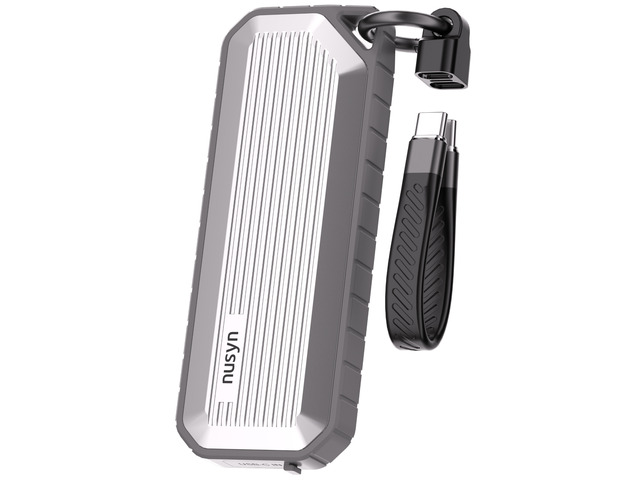 NeweggBusiness - Nusyn NSE35 M.2 NVMe & SATA SSD Enclosure, USB-C