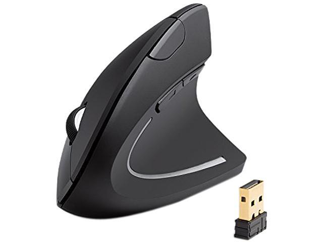 Anker 24G Wireless Vertical Ergonomic Optical Mouse 800 / 1200 /1600 DPI 5 Buttons for Laptop Desktop PC Macbook - Black
