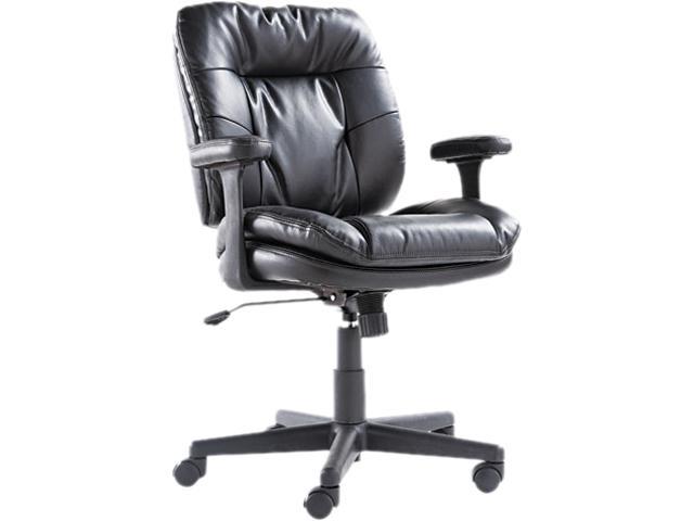 Oif Swivel/Tilt Leather Task Chair, Black