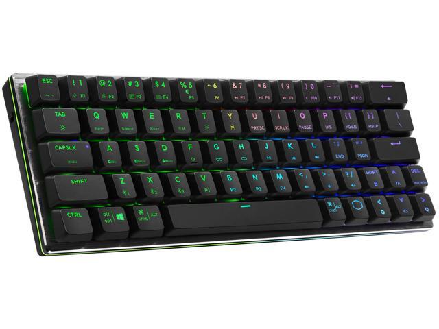 Cooler Master SK622 Wireless 60% Mechanical Keyboard with Low Profile Blue Switches New and Improved Keycaps and Brushed Aluminum Design