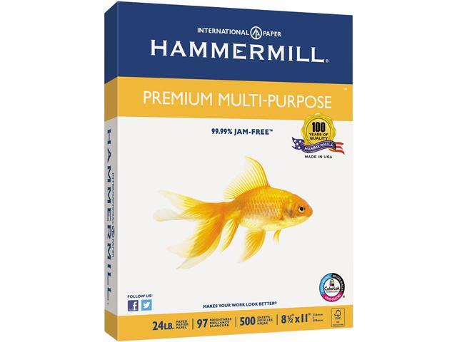 Hammermill Premium 24-lb Multipurpose Paper, 8-1/2" x 11", White, 2500 Sheets 5 pack