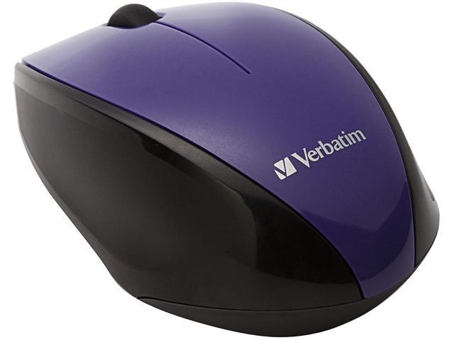 Verbatim Wireless Multi-Trac Blue LED Optical Mouse - Purple