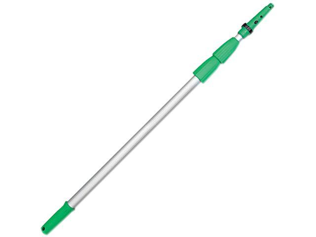 Unger ED900 Opti-Loc Aluminum Extension Pole 30-ft Three Sections Silver/Green