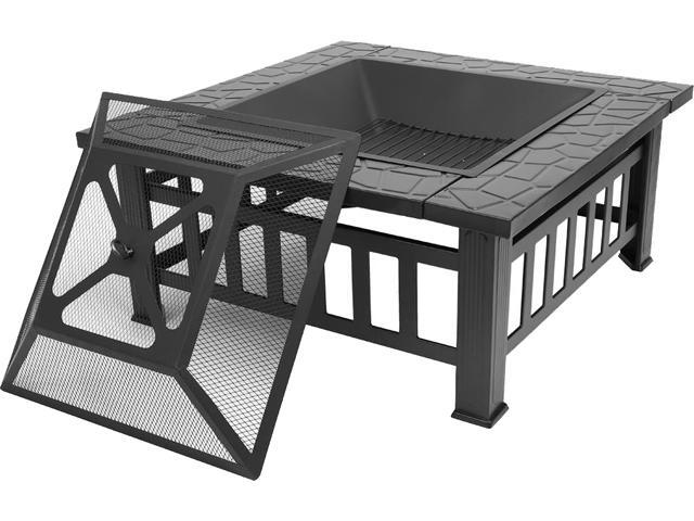 32' Wood Burning Fire Pit Outdoor Heater Backyard Patio Deck Stove Fireplace Table US