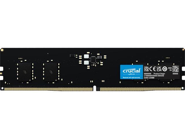 Crucial 32GB(16GBx2) DDR5 4800MHz(PC5-38400) UDIMM CL40 16Gbit