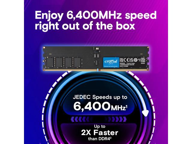 Crucial OCメモリー DDR5-6400 64gb Crucial Pro DDR5 RAM 64GB Kit (2x32GB) 6400MHz CL40, Overclocking