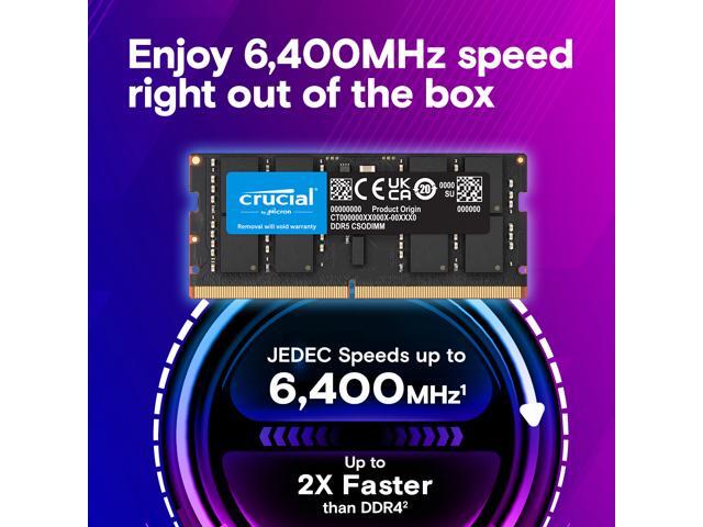 NeweggBusiness - Crucial 64GB (2 x 32GB) 262-Pin DDR5 CSODIMM DDR5