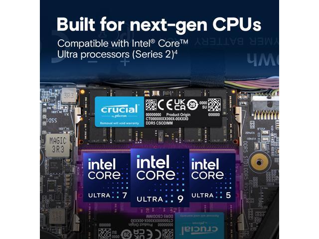 NeweggBusiness - Crucial 64GB (2 x 32GB) 262-Pin DDR5 CSODIMM DDR5