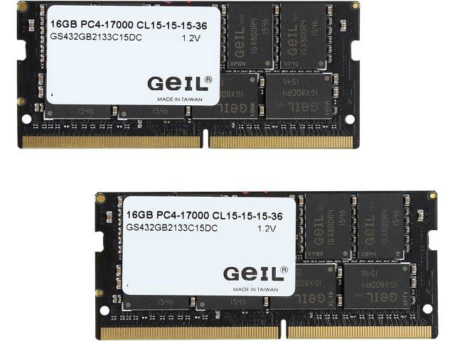 Neweggbusiness Geil 260 Pin Ddr4 So Dimm Ddr4 2133 Pc4 Laptop Memory Model Gs432gb2133c15dc