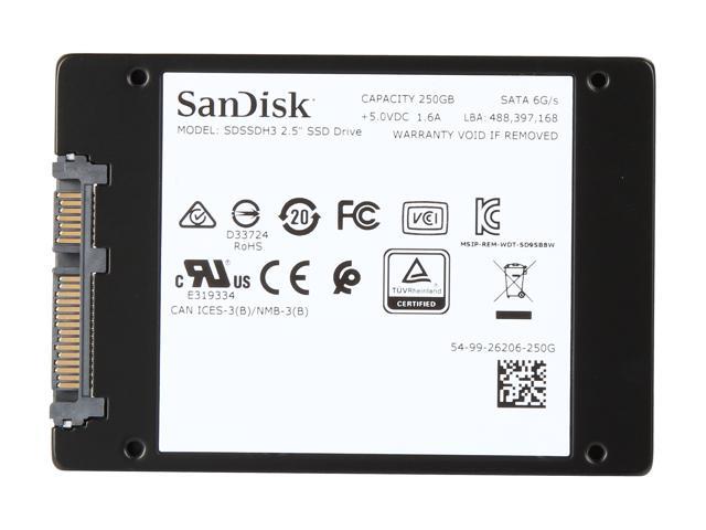 NeweggBusiness - SanDisk Ultra 3D 2.5" 3D NAND Internal Solid State Drive (SSD) SDSSDH3-250G-G25