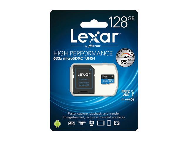 mAx NeweggBusiness - Lexar High-Performance 633x 128GB microSDXC Flash
