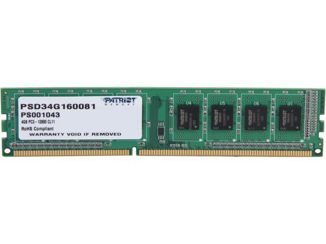 NeweggBusiness - Patriot Signature Line 4GB DDR3 1600 12800) Desktop Memory Model PSD34G160081