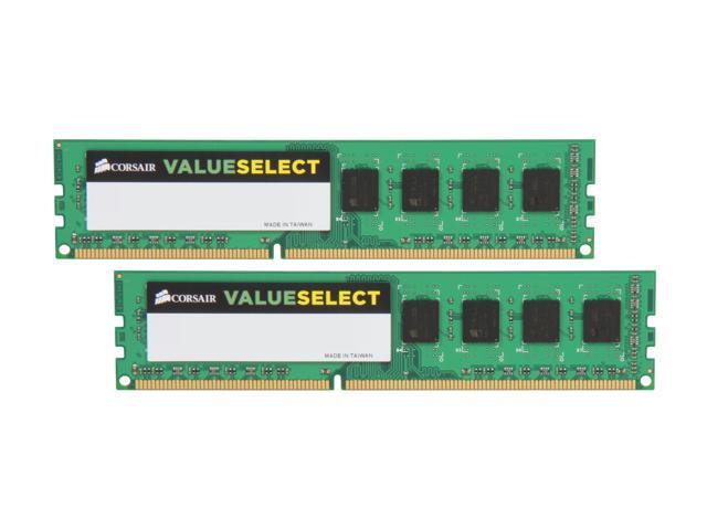 CORSAIR ValueSelect 8GB (2 x 4GB) 240-Pin DDR3 SDRAM DDR3 1333 (PC3 10600) Desktop Memory Model CMV8GX3M2A1333C9