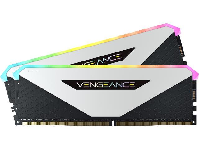 NeweggBusiness - CORSAIR RGB RT 64GB (2 x 32GB) DDR4 SDRAM (PC4 25600) AMD Optimized Desktop Memory Model CMN64GX4M2Z3200C16W