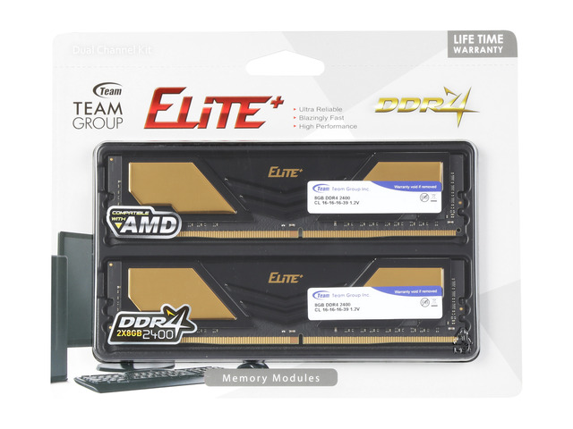 NeweggBusiness - Team Elite Plus 16GB (2 x 8GB) DDR4 2400 (PC4