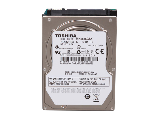 TOSHIBA  560リッター NeweggBusiness - TOSHIBA MK2565GSX 250GB 5400 RPM 8MB Cache SATA